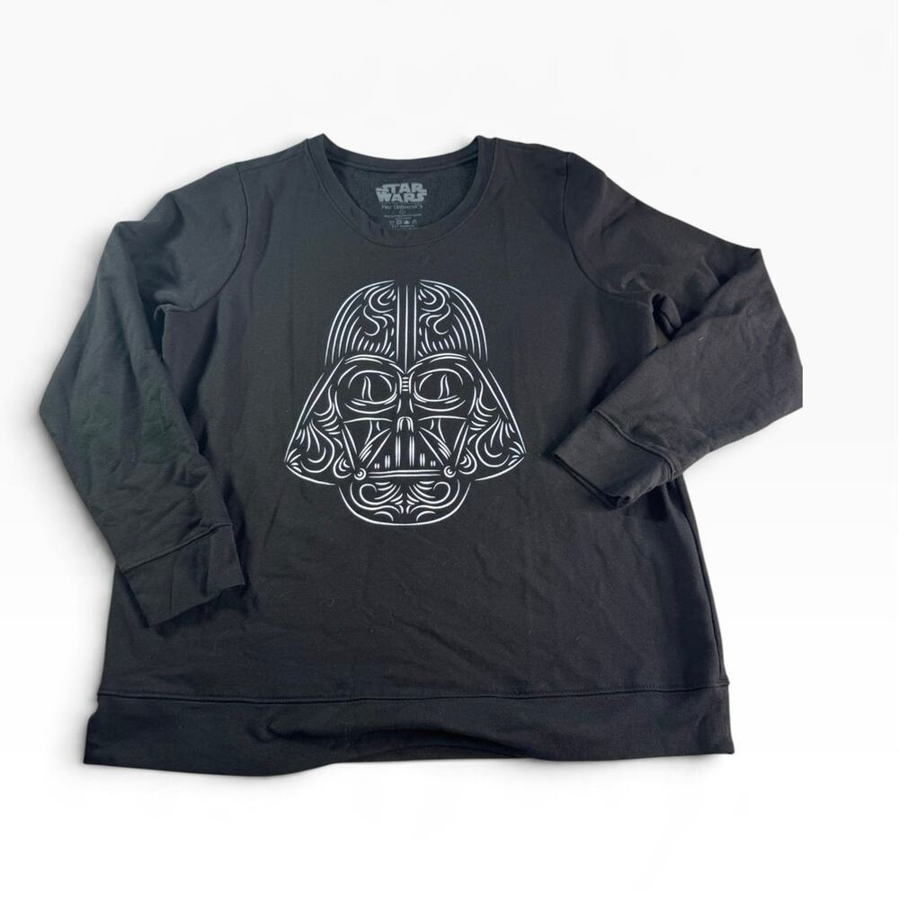 Her Universe Star Wars Darth Vader Womens Size 1 Black Long Sleeve Graphic Top